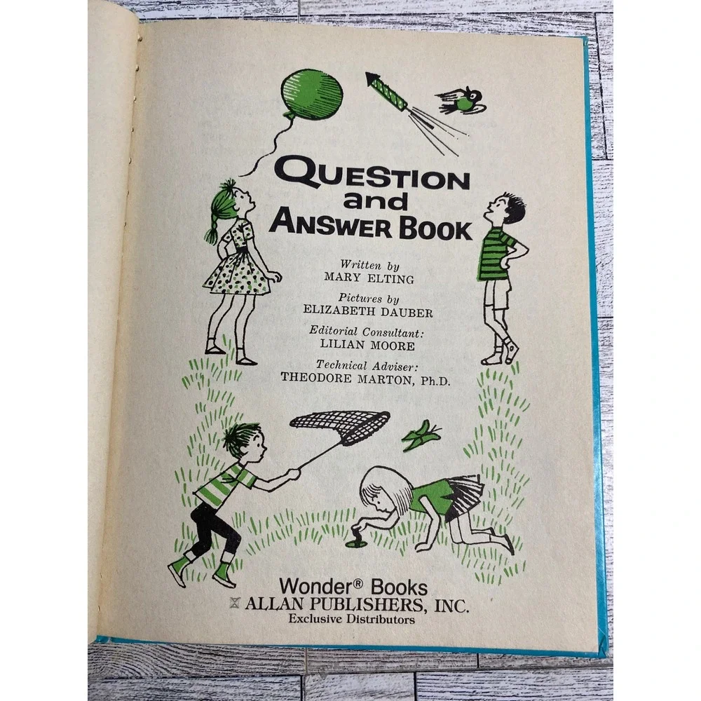 Question and Answer Book‎ by Mary Elting 1981 Wonder Books Easy Reader Hardcover